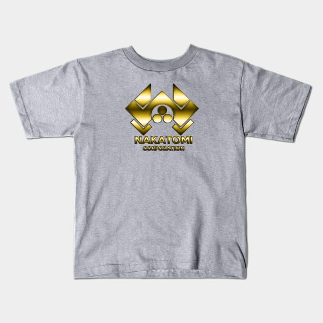 Nakatomi Logo - Gold Kids T-Shirt by BigOrangeShirtShop